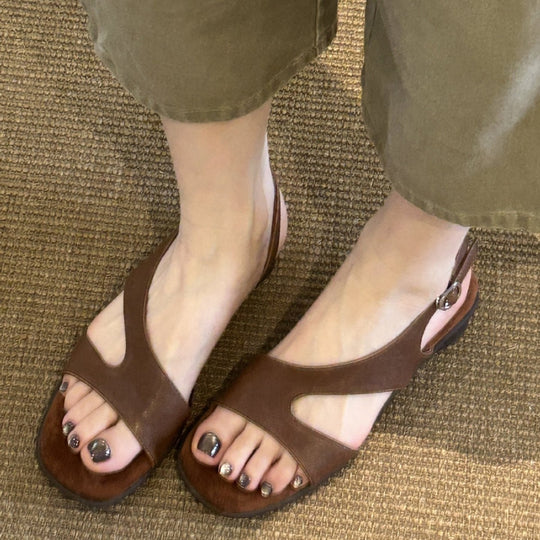 Damen Sandalen mit verstellbarem Riemen und anatomisch geformtem Fußbett R&B
