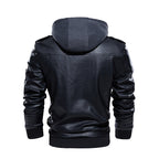 Herren Stilvolle und bequeme jacke mit abnehmbarer Kapuze R&B