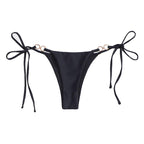 Damen Bikini-Höschen mit verstellbaren Bändern und elegantem Ring-Detail R&B