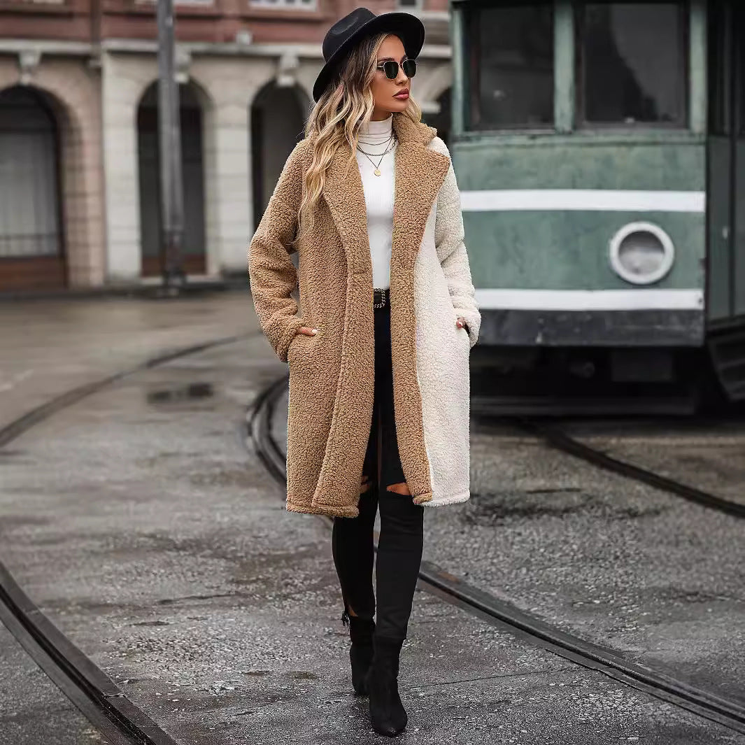 Damen Teddyfell-Mantel mit schickem Oversized-Schnitt R&B