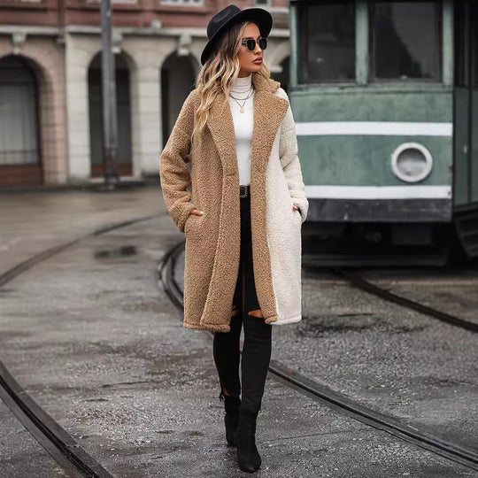 Damen Teddyfell-Mantel mit schickem Oversized-Schnitt R&B