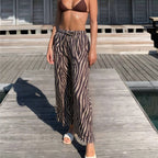 Damen Strandhose mit modischem ZR&Bra-Muster R&B