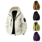 Herren wasserfeste Multifunktionsjacke mit Kapuze und praktischen Taschen R&B