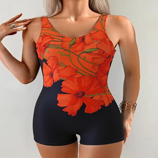 Damen Einteiler Badeanzug mit modernem Grafikdesign und elegantem Schnitt R&B
