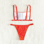 Damen Zweiteiliges Bikini-Set mit modernem Gitterdesign