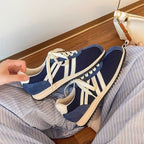 Damen Retro-Laufsneaker mit eleganter Wildleder-Applikation R&B