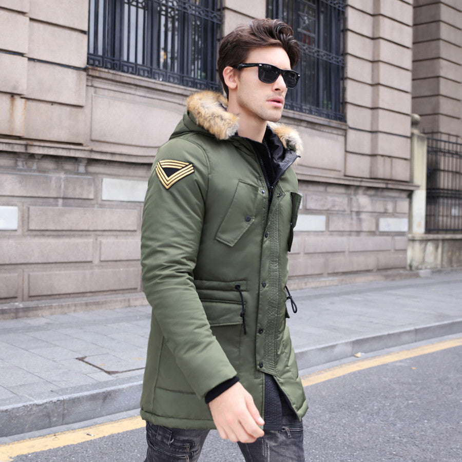 Herren Parka mit abnehmbarer Kapuze und warmem Fleecefutter