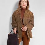 Damen eleganter Wildlederblazer R&B