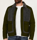Herren vielseitige und stylische Outdoor-Jacke mit Teddyfell-Elementen R&B
