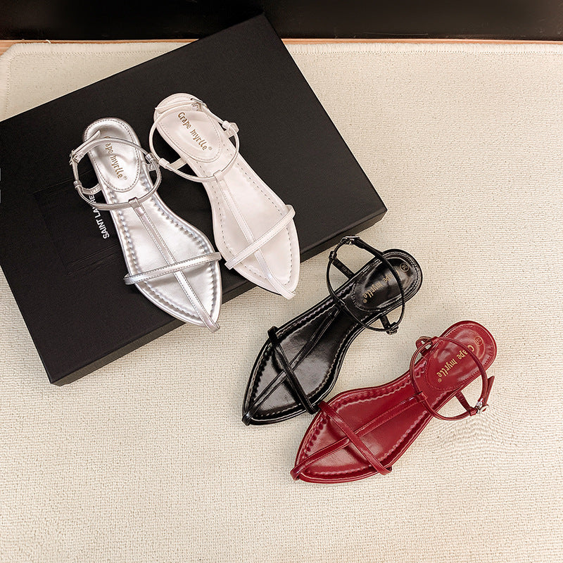 Damen Elegante und komfortable Sandalen mit doppeltem Riemen R&B