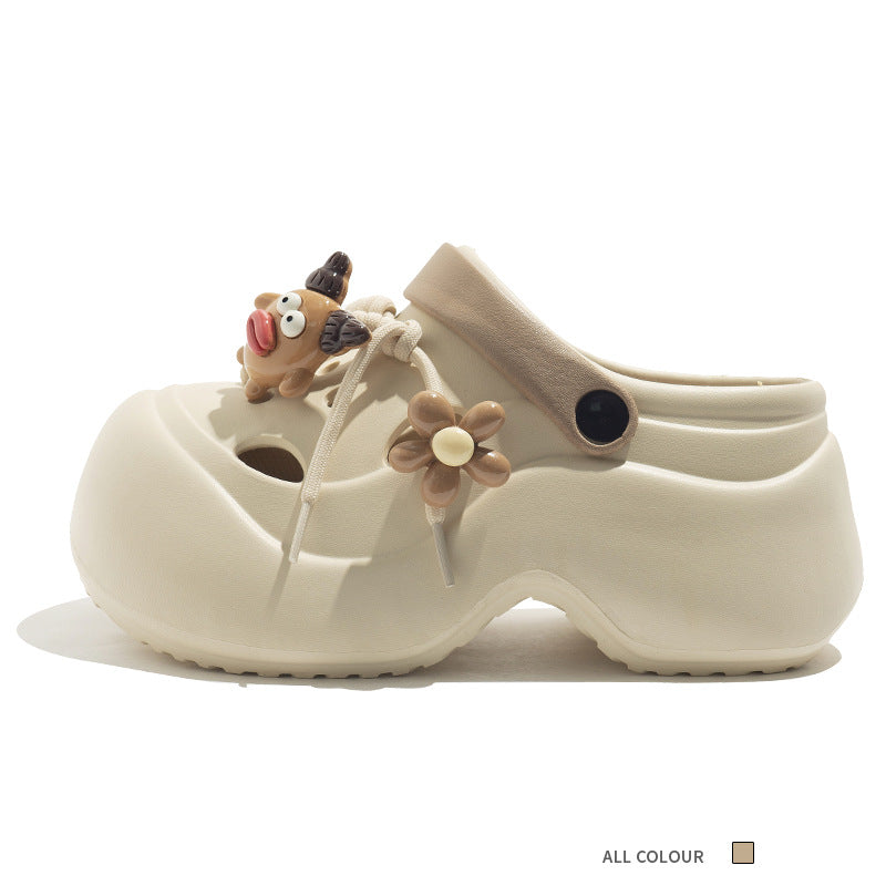 Damen Modische Clogs mit floralen Akzenten und eleganten Details