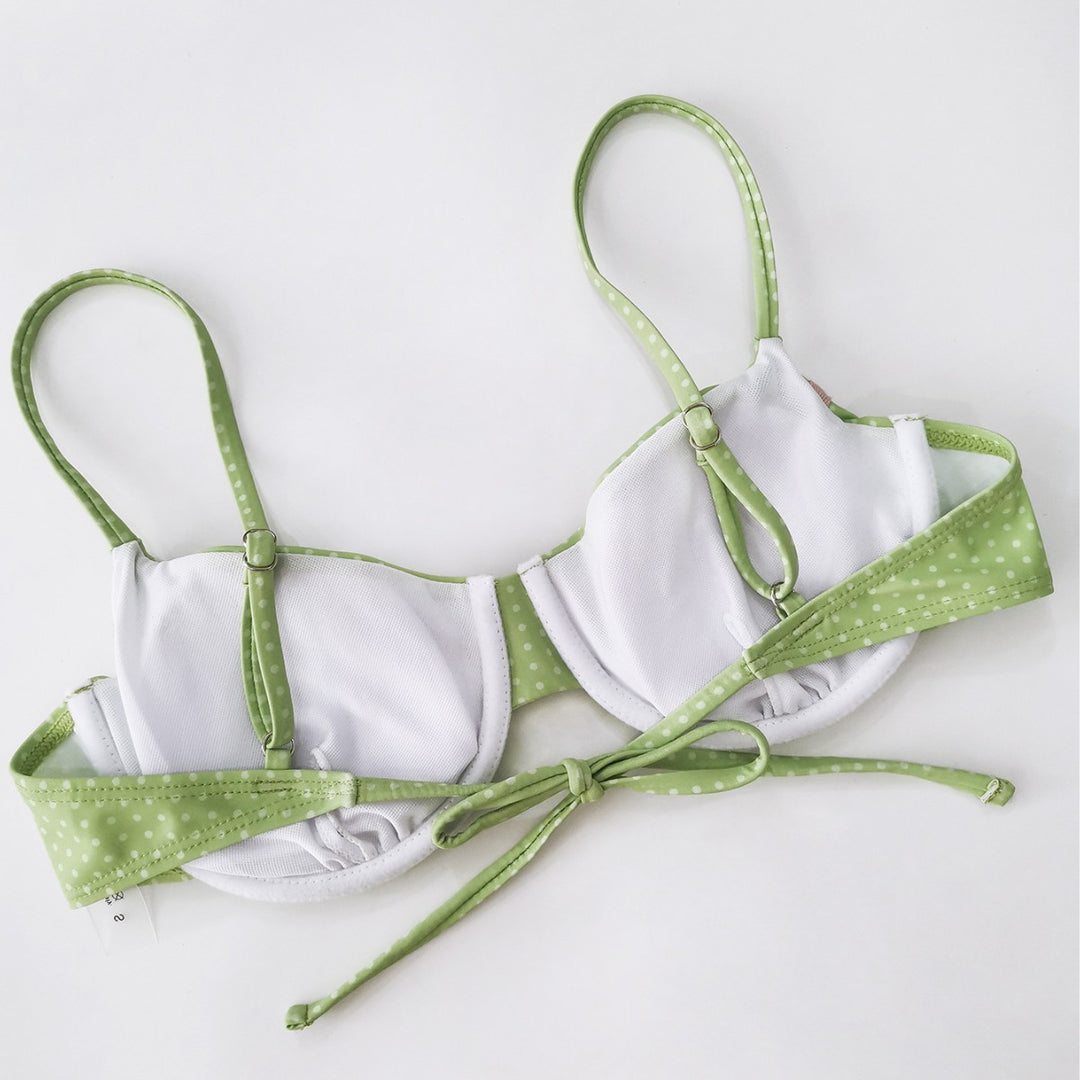 Damen gepunkteter Bikini mit verspieltem Design R&B
