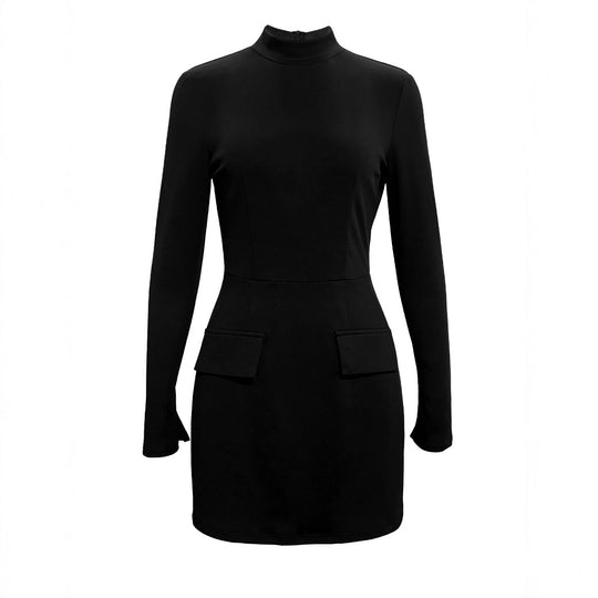 Damen Elegantes Mini-Kleid mit tailliertem Schnitt und weiten Ärmeln R&B