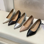 Damen Elegante spitze Pumps mit modischem Blockabsatz
