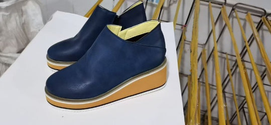 Damen modische Wedge-Booties mit rutschfester Sohle und weichem Innenfutter R&B