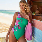 Damen Zweiteiler Badeanzug mit floralem Design R&B
