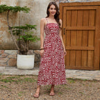 Damen Maxikleid mit geometrischem Muster R&B