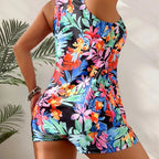 Damen Strandkleid mit floralem Muster und lockerer Passform R&B