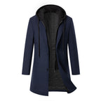 Damen eleganter Mantel mit abnehmbarer Kapuze und sportlichen Akzenten R&B