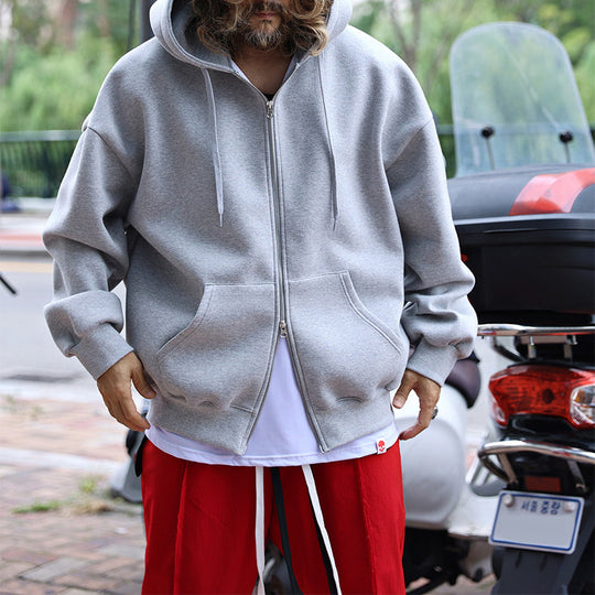 Herren gestepptes Oversized Hoodie mit innovativen Taschen R&B