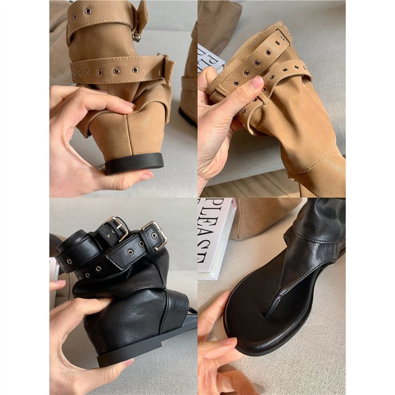 Damen offene Sandalen mit modischen Schnallen R&B