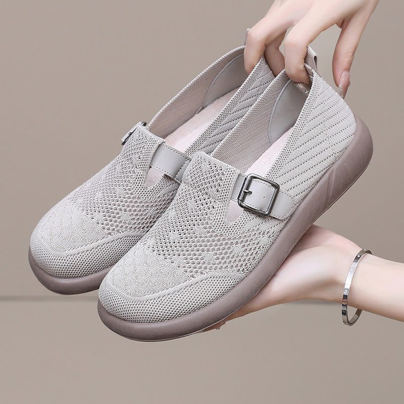 Damen Atmungsaktive Slip-On Schuhe mit verstellbarem Riemen R&B
