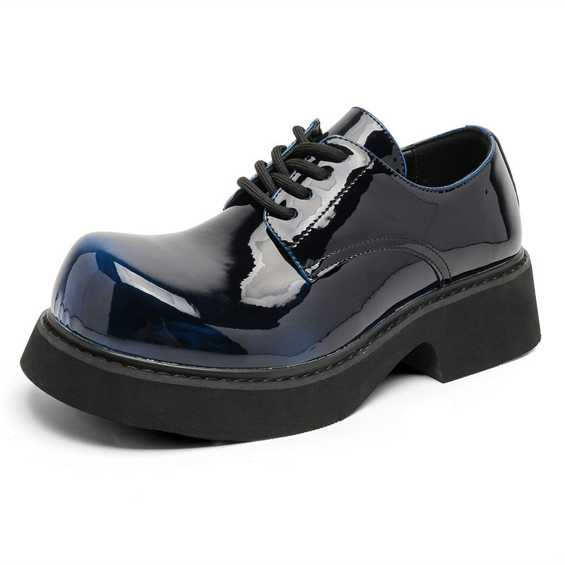 Damen Hochglänzende Schnürschuhe mit dicker Sohle und modischem Design R&B