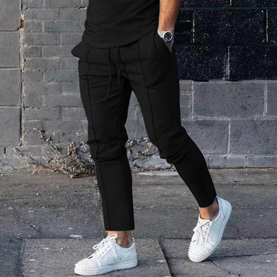 Herren sportliche Freizeithosen mit modischen Details R&B