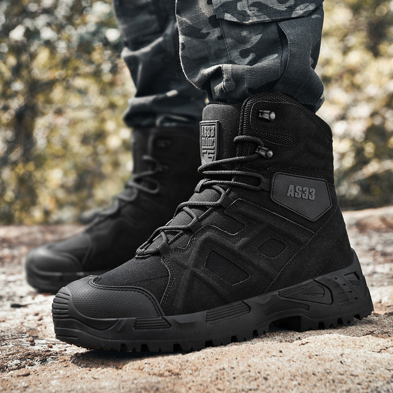 Herren strapazierfähige Tactical Boots mit hohem Schutz und rutschfester Sohle R&B