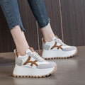 Damen Sportliche Plateau-Sneaker mit modischem Obermaterial und rutschfester Sohle R&B