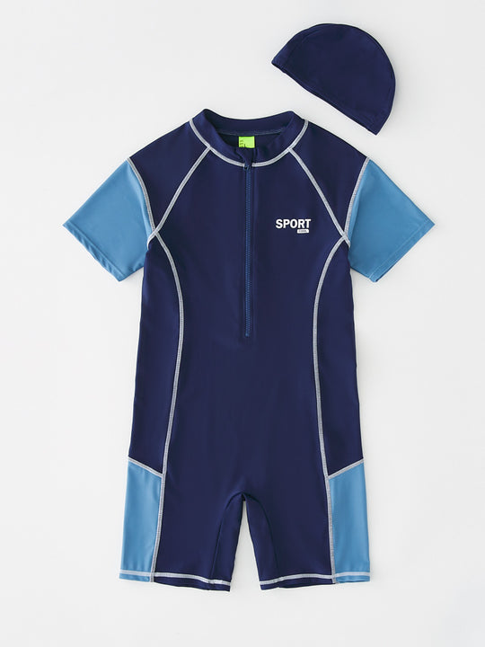 Damen Schwimmanzug mit UV-Schutz und Reißverschluss R&B