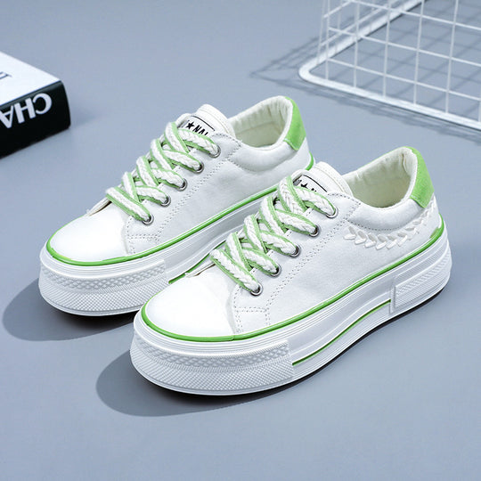 Damen Sneaker mit hoher Plateausohle und atmungsaktivem Obermaterial R&B