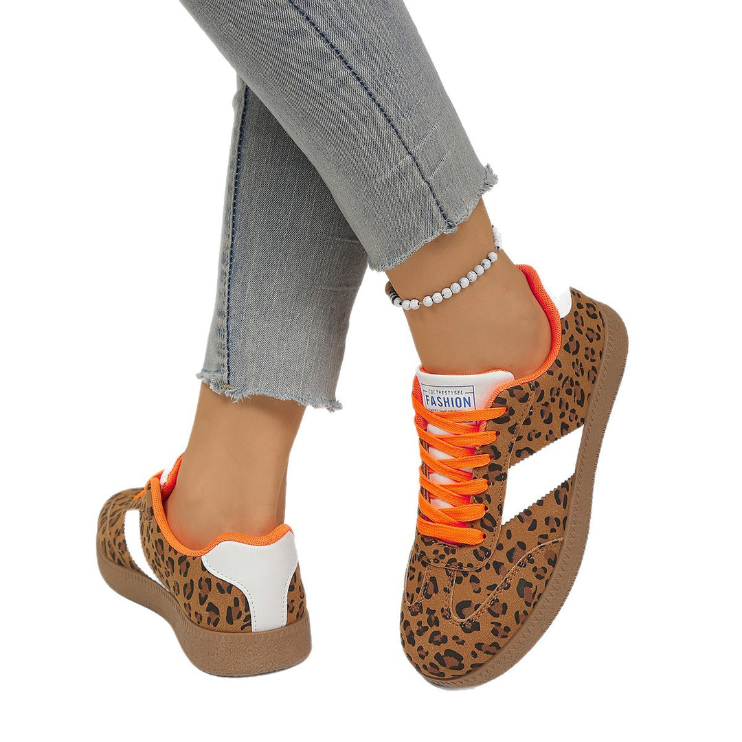 Damen Sneaker im sportlichen Leo-Design mit gepolsterter Dämpfung R&B