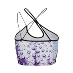 Damen Crop-Top mit Wasserperlen-Motiv und elegantem Rückenverschluss R&B