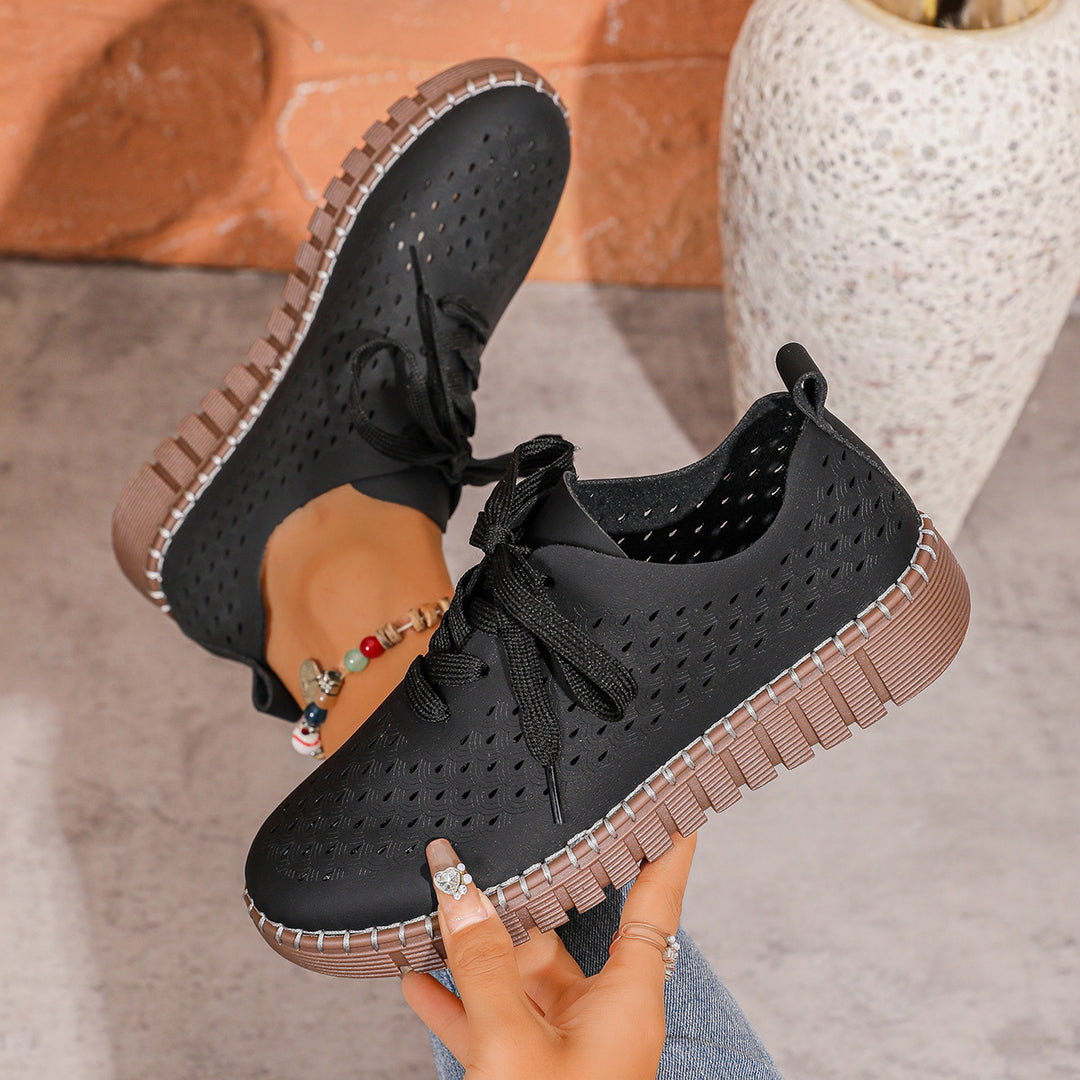 Damen Atmungsaktive Sneaker mit perforiertem Obermaterial und rutschfester Sohle R&B