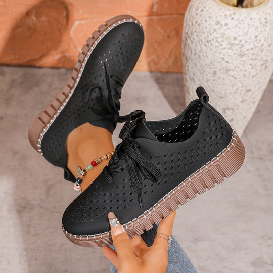Damen Atmungsaktive Sneaker mit perforiertem Obermaterial und rutschfester Sohle R&B