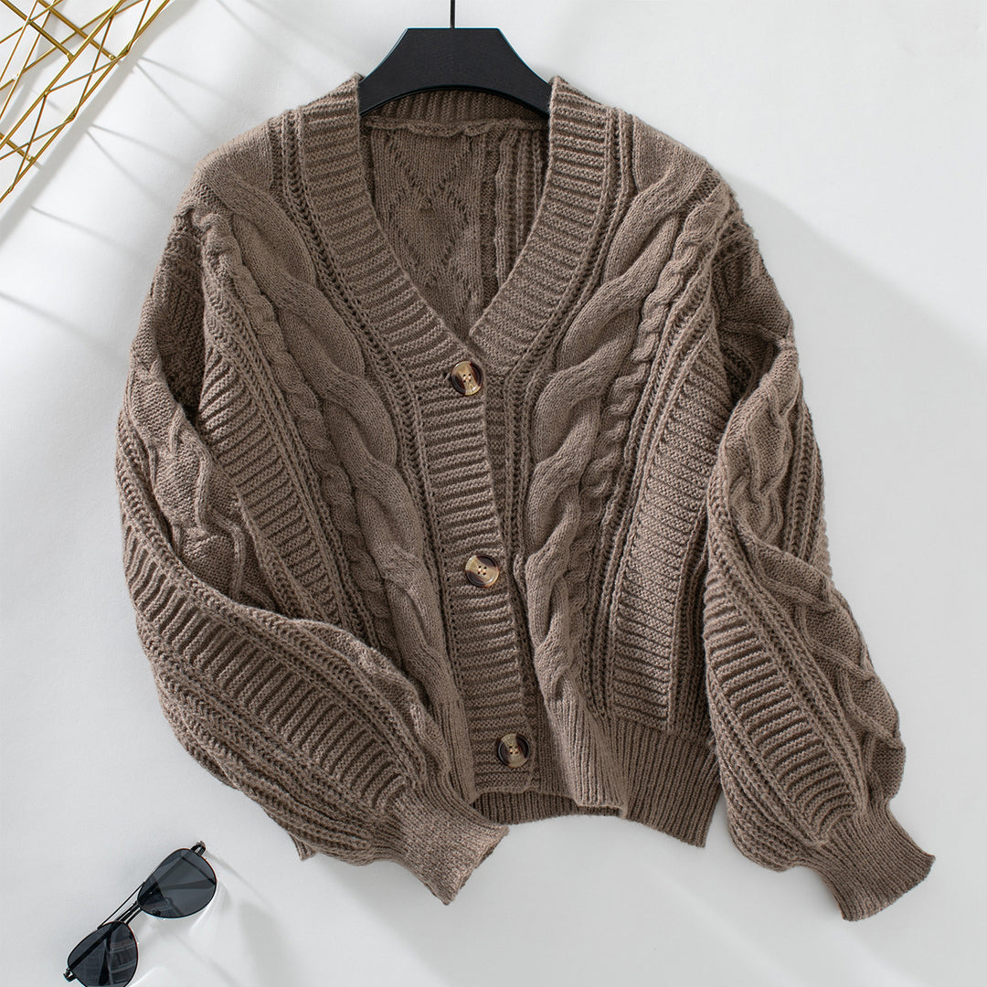 Damen Strickjacke mit dekorativem Zopfdesign und weich strukturiertem Material R&B