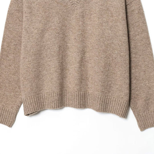 Damen komfortabler V-Ausschnitt Pullover R&B