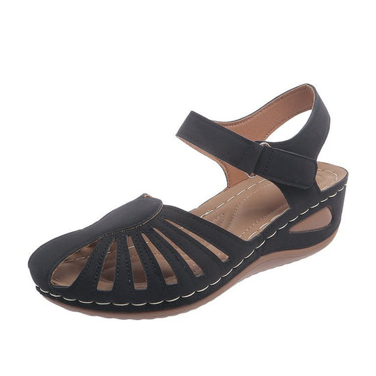 Damen Sandalen mit verstellbarem Riemen und durchbrochenem Design R&B