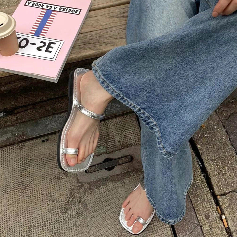 Damen Zehentrenner-Sandalen mit verstellbarem Riemendesign und ergonomischem Fußbett R&B