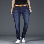 Herren Slim Fit Jeans mit elastischem Bund und modernen Akzenten