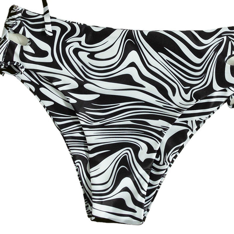 Damen Bandeau-Bikini-Set mit Stilvollem Rüschendesign