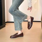 Damen Mokassins mit dekorativen Fransen und elegantem Design R&B