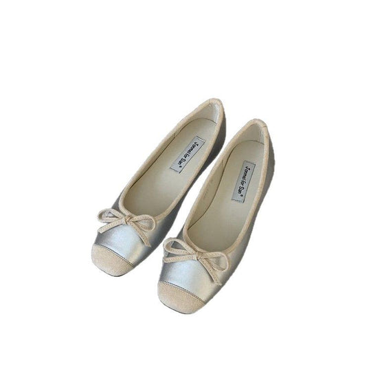 Damen Elegante Ballerinas mit modischem Schleifenakzent und weichem Fußbett R&B