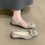 Damen elegante Ballerinas mit schimmerndem Schmuckdetail R&B