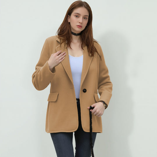 Damen elegante Blazerjacke mit strukturierter Oberfläche und schickem Schnitt R&B