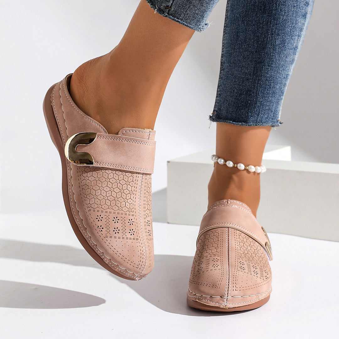 Damen Komfortable Clogs mit modischem Riemendetail R&B