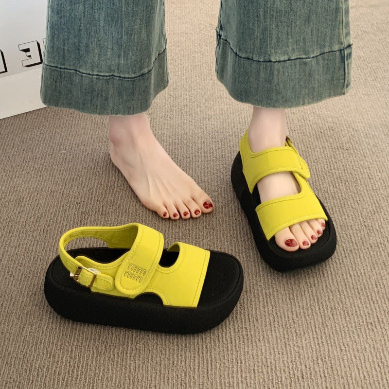Damen Bequeme Sandalen mit verstellbarem Riemen und gepolsterter Sohle R&B