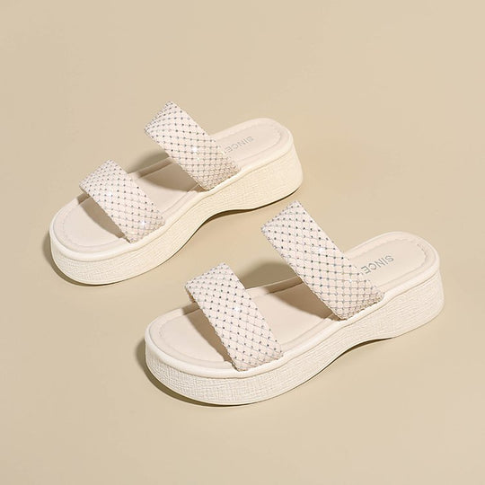 Damen Bequeme Wedge-Pantoletten R&B