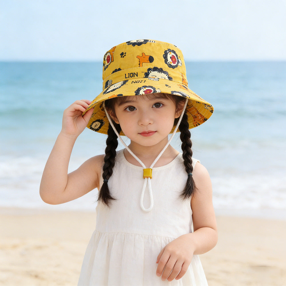 Unisex nan Kinder Sonnenhut mit verstellbarem Kinnband, breiter Krempe und fantasievollem Einhornprint  R&B
